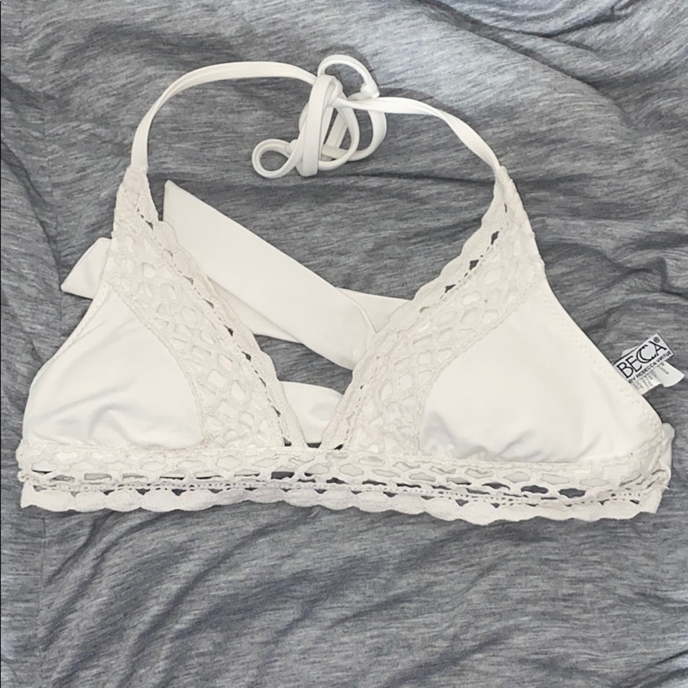 BECCA by Rebecca Virtue White Swim Top